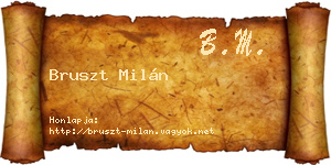 Bruszt Milán névjegykártya